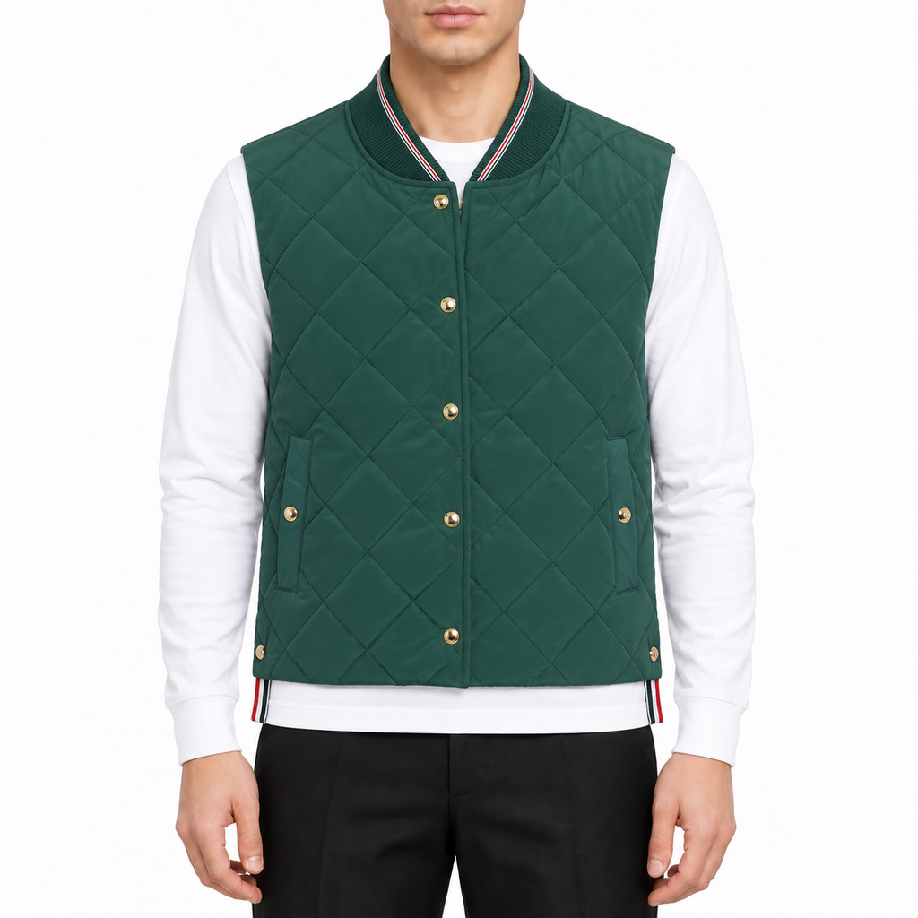 Unisex sleeveless vest jacket | Thom Browne