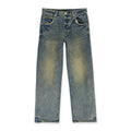 Indigo P018 Vintage Dirty Indigo Wide-Leg Jeans
