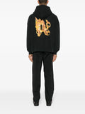 Palm Angels Burning Logo-print cotton hoodie