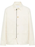 Prada herringbone cotton shirt jacket