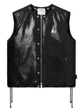 Courrèges sleeveless vinyl puffer jacket