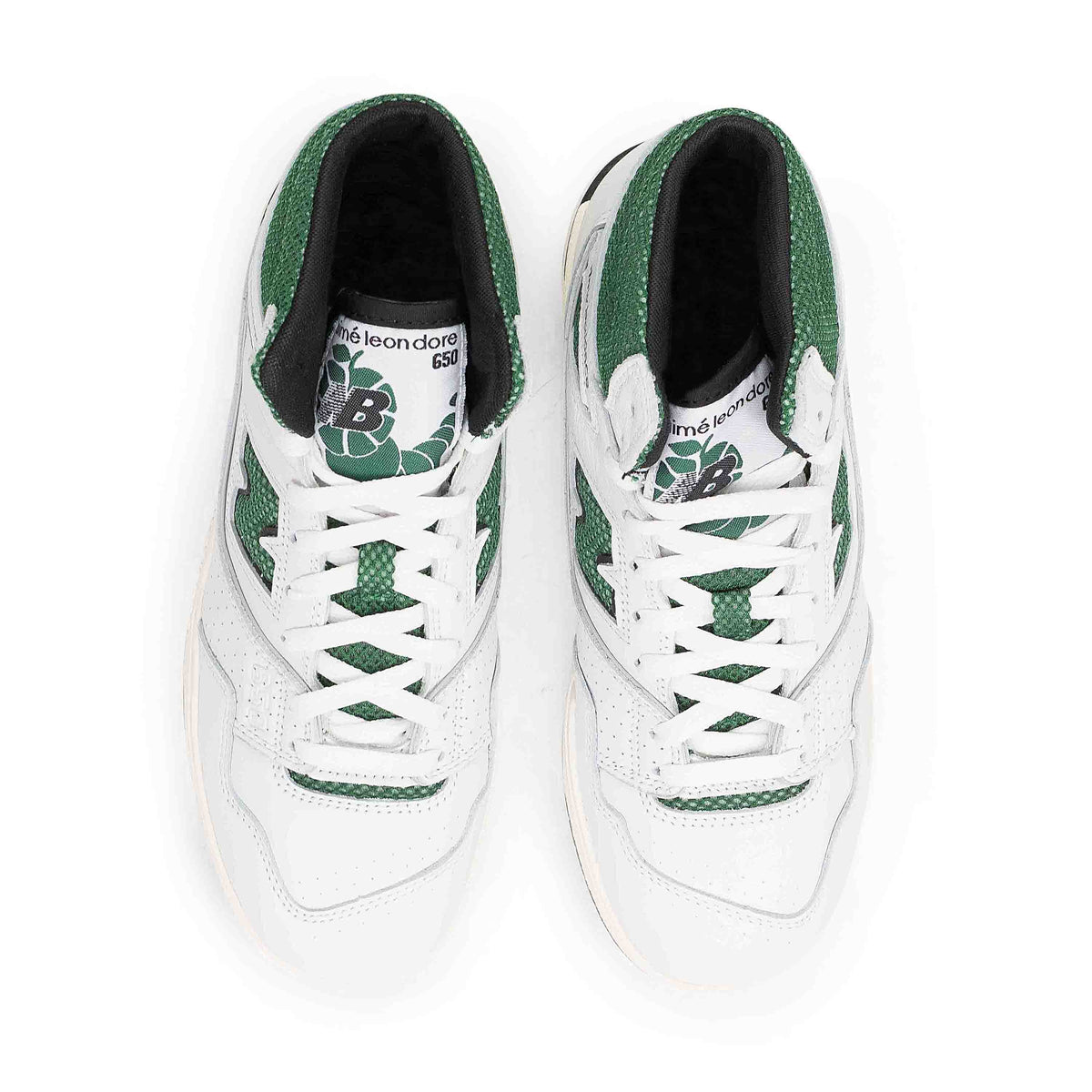 WHITE/GREEN NEW BALANCE 650R SNEAKERS