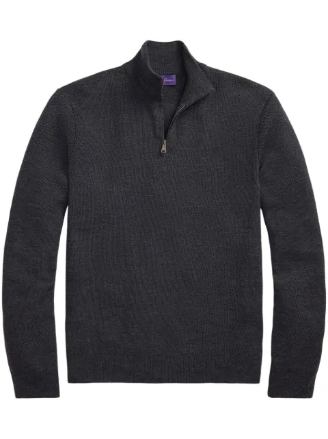 Ralph Lauren Purple Label half-zip wool jumper