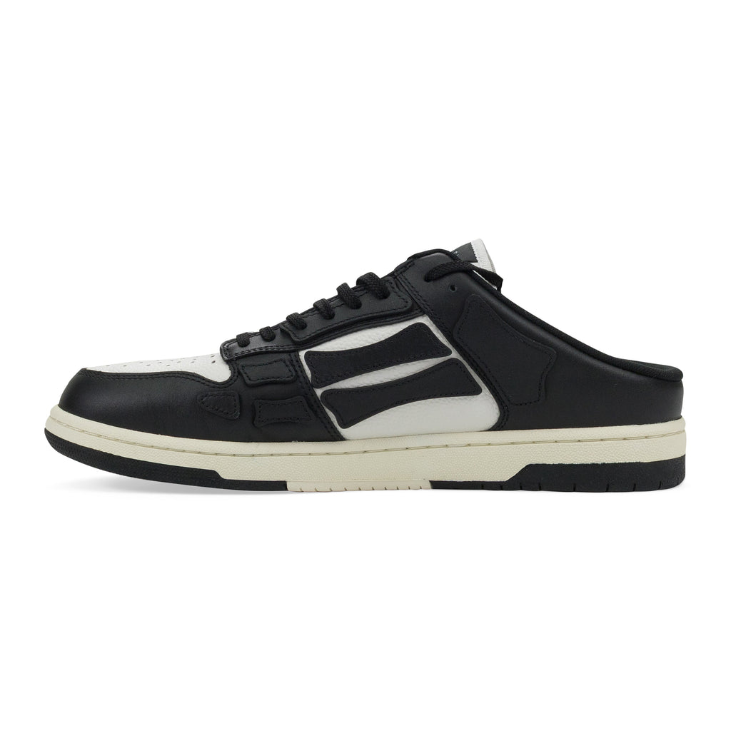 Black/White Skel Top Low Slip On