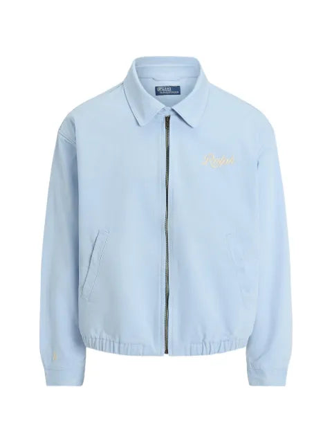 Polo Ralph Lauren zipped embroidered-detail jacket
