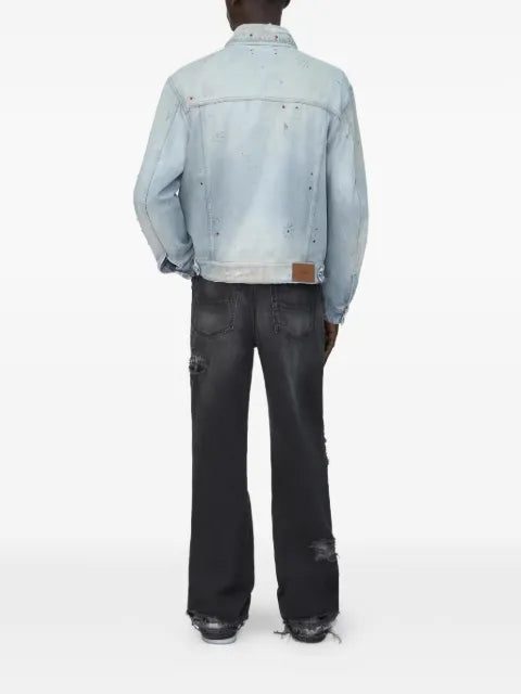 AMIRI distressed-effect embellished jacket