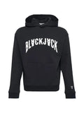 Blackjack long-sleeve logo-lettering hoodie
