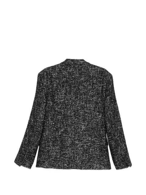 Karl Lagerfeld glitter-effect tweed blazer