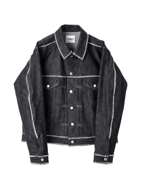 Takahiromiyashita The Soloist Racker stud-embellished denim jacket