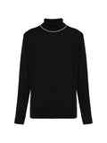 Eleventy contrast-trim roll-neck sweater