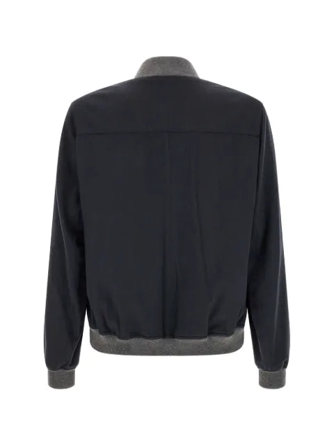Brunello Cucinelli cashmere zip-up bomber jacket