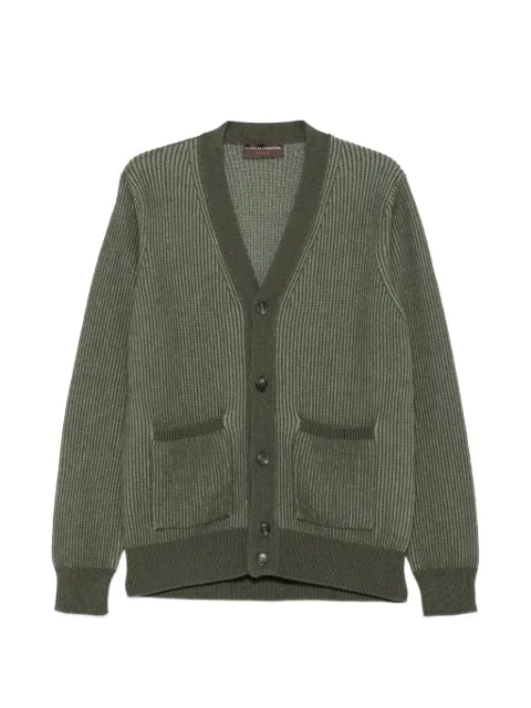 Filippo De Laurentiis ribbed-knit front-pocket cardigan