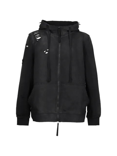 Troubled Waters Hollow spike-detailed hoodie
