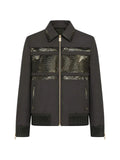 Billionaire python-inserts collared jacket
