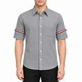 Men's Seersucker Oxford Shirt - Premium Cotton Button Front Dress Shirt | Thom Browne