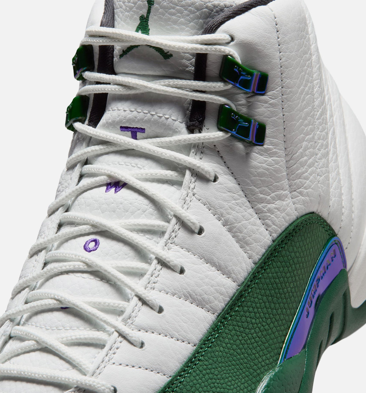Air Jordan 12 Retro Idols Become Rivals Men's Shoes - White/Green/Purple