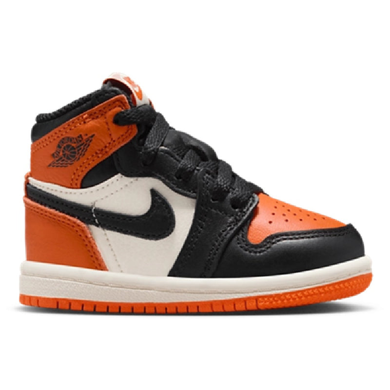 Toddler's Jordan 1 Retro High OG Black/Black-Sail-Starfish (FD1413 008)