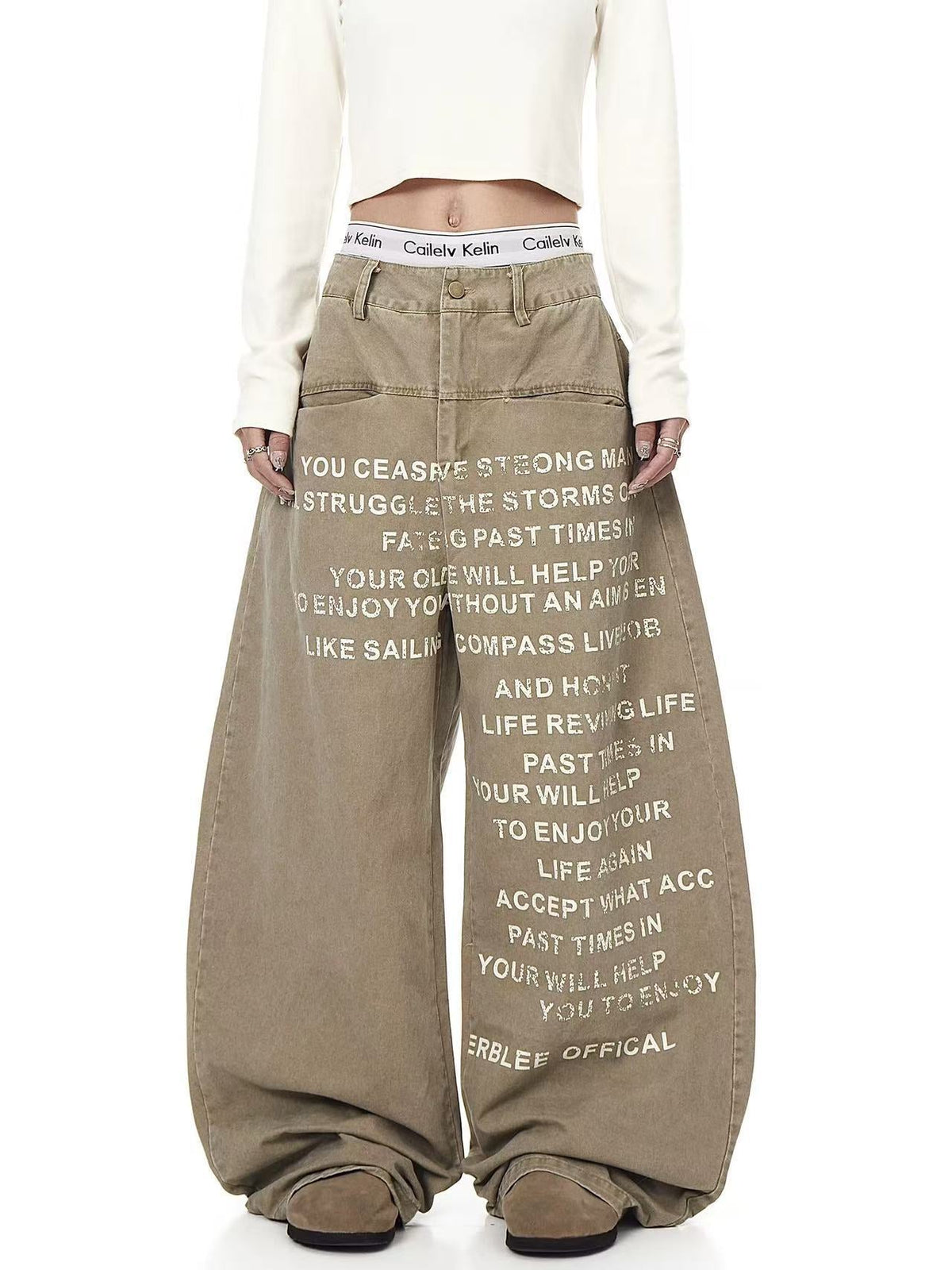 Y2k Vintage Washed Big Pocket Curved Baggy Wide Leg Jeans Streetwear