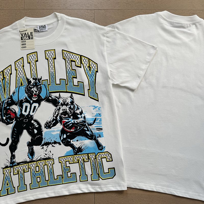 VALE USA Athletic Crest Rhinestone Graphic T-Shirt