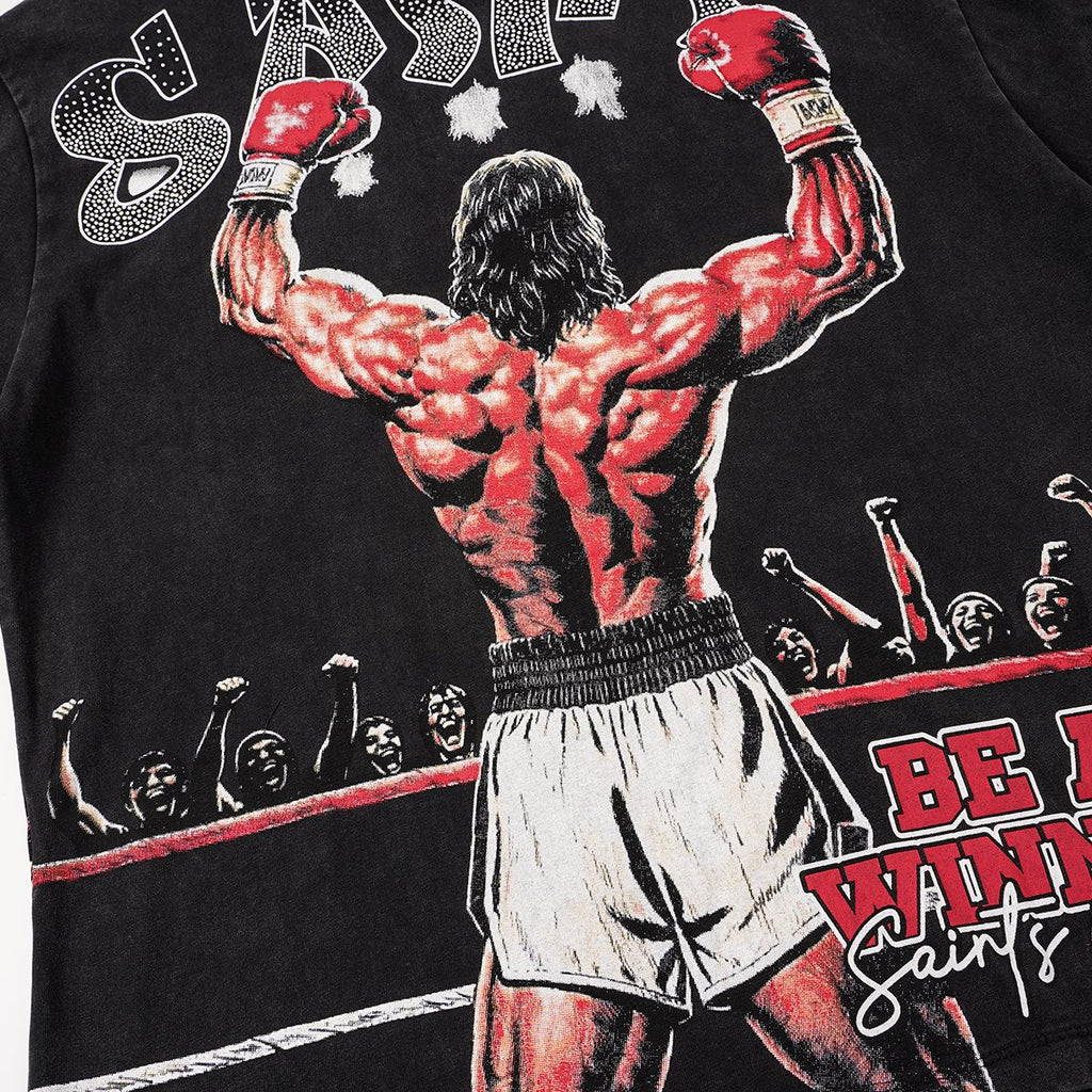 SAINT Boxing Graphic Washed T-Shirt