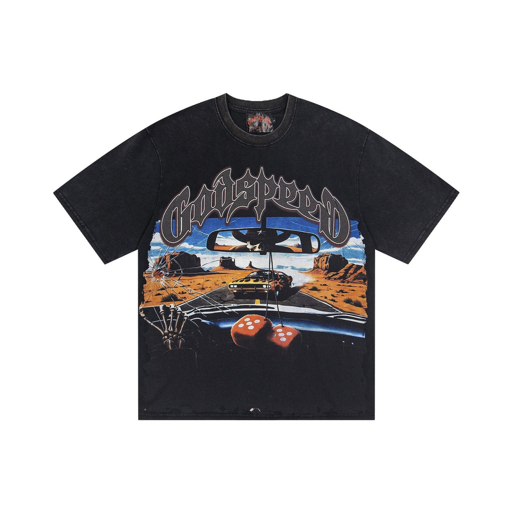 Godspeed Car & Dice Graphic T-Shirt