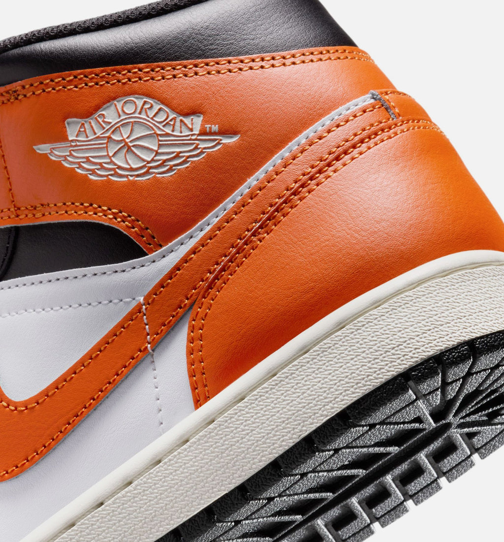 Air Jordan 1 Mid - Men's Lifestyle Sneaker (Starfish/White/Sail/Black)
