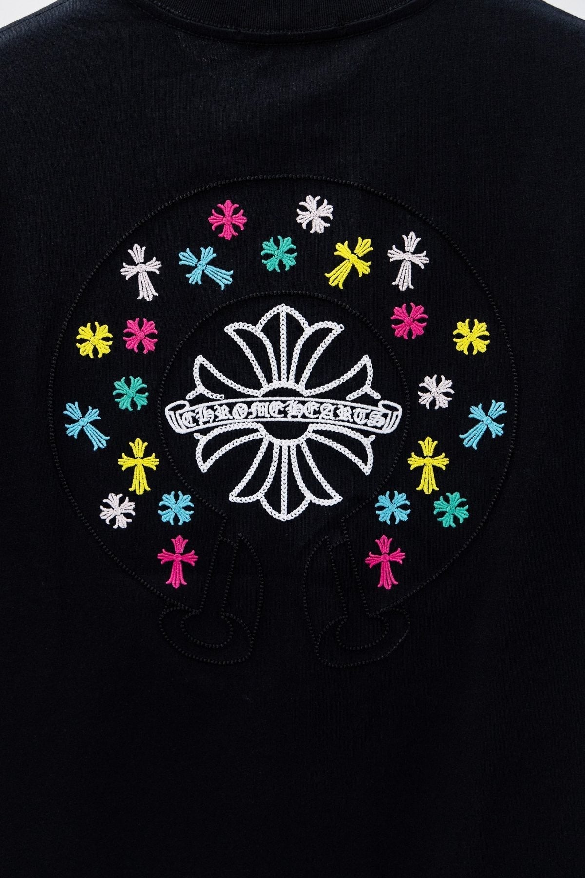 Chrome Hearts Horseshoe Cross Embroidered T-Shirt