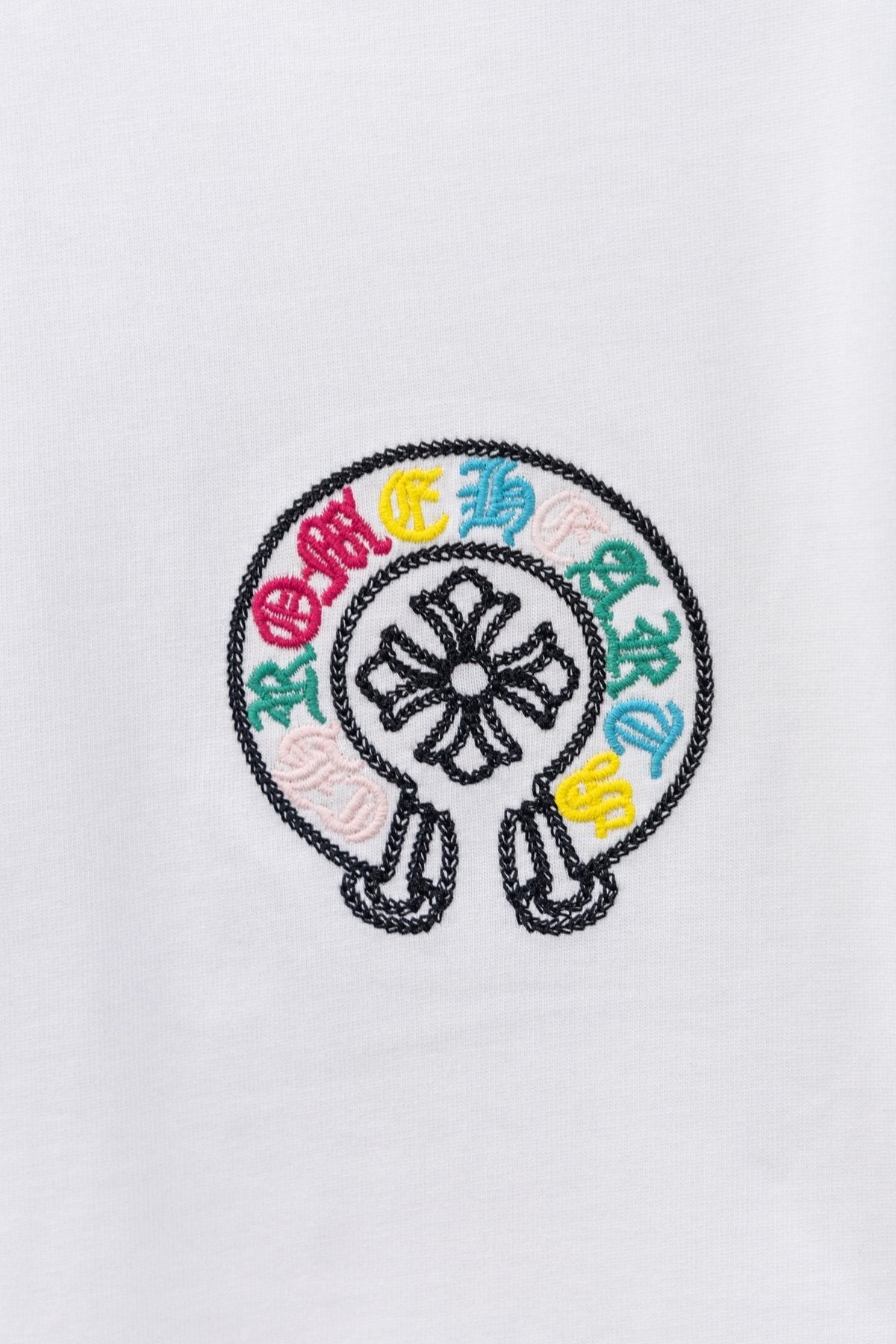 Chrome Hearts Horseshoe Cross Embroidered T-Shirt