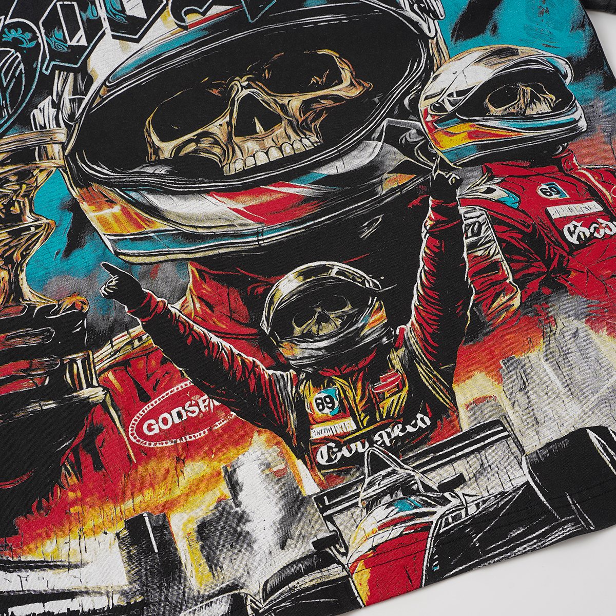 Godspeed Racing Skull Skateboarder Graphic T-Shirt