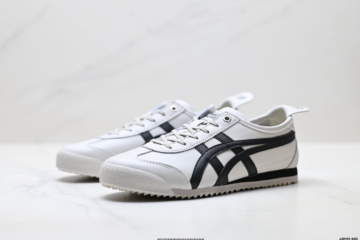 Onitsuka Tiger Retro Low Top White Black Unisex Shoes Style 09