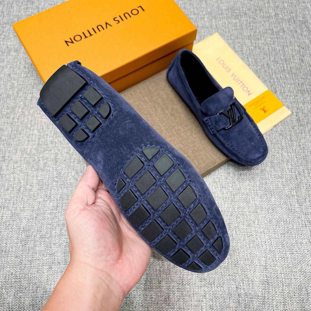 Louis Vuitton Men's Navy Blue Hardware Loafers