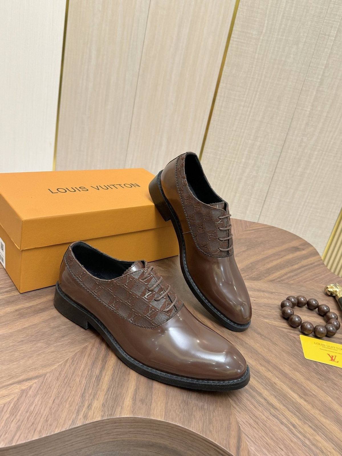 Louis Vuitton Men's Textured Vamp Lace-Up Dress Shoes