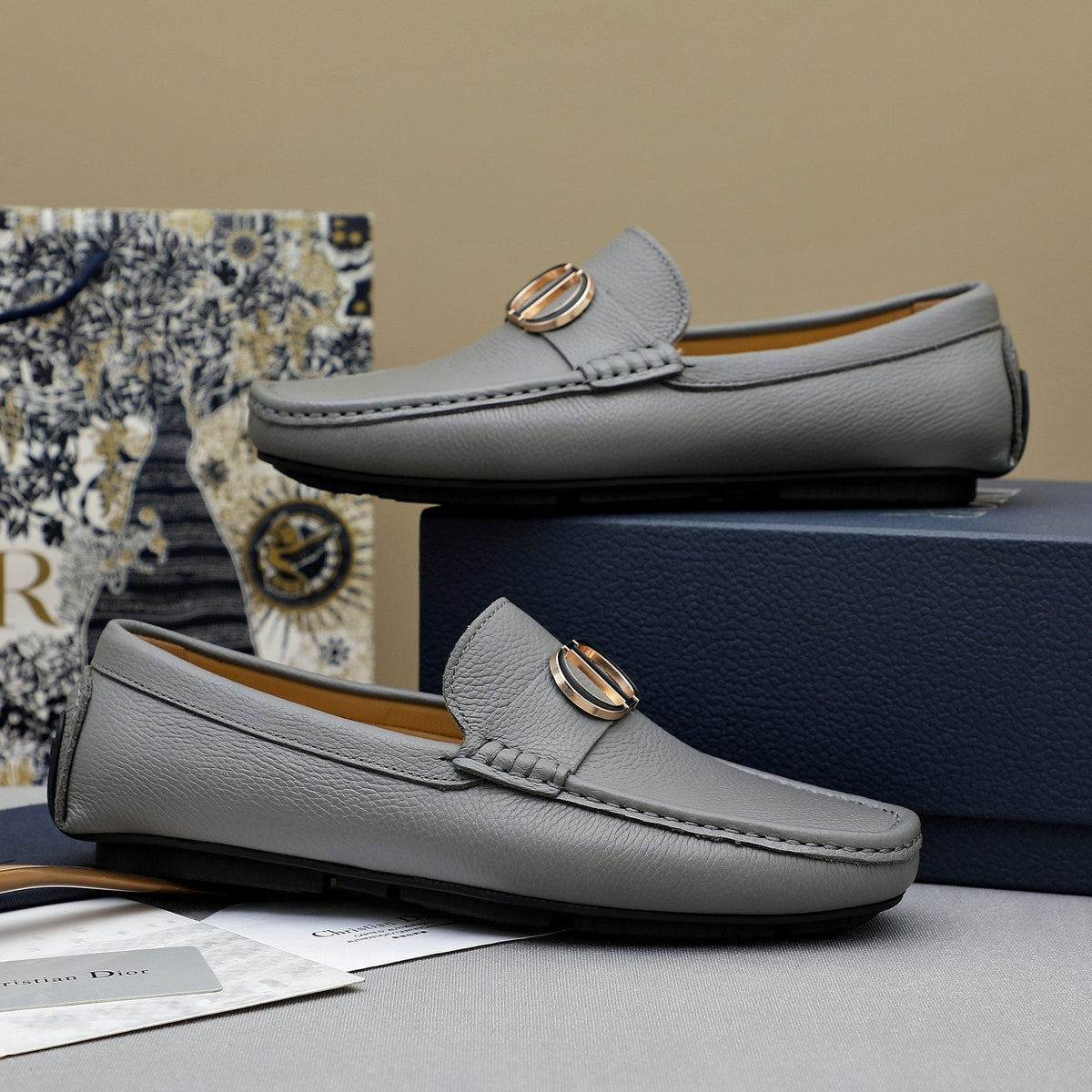 Dior CD Hardware Slip-On Loafers