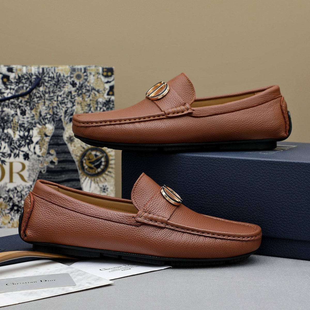 Dior CD Hardware Slip-On Loafers