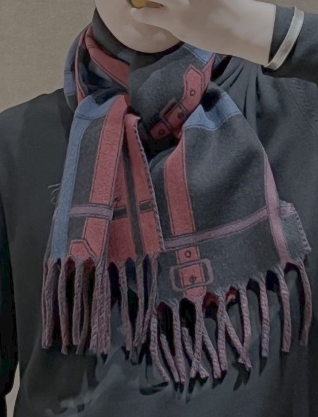 Burberry Geometric Fringed Scarf