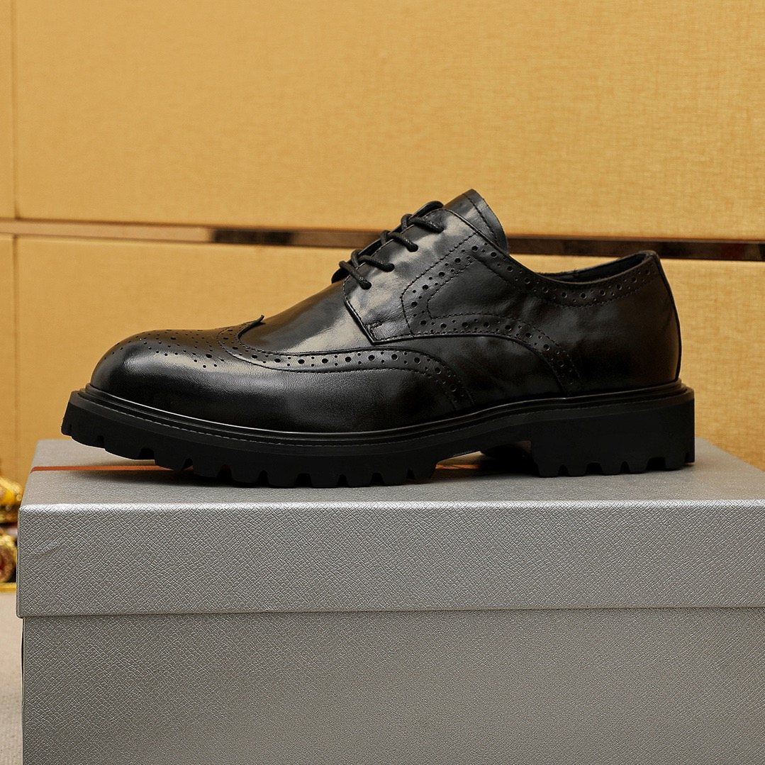 Prada Brogue Lug-Sole Derby Shoes