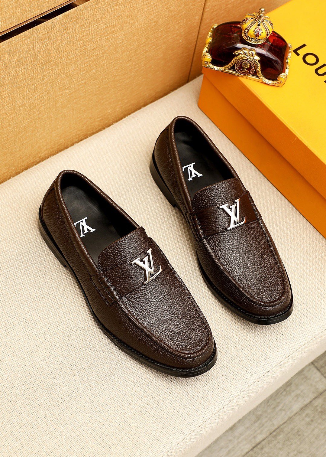 Louis Vuitton Textured Hardware Loafers