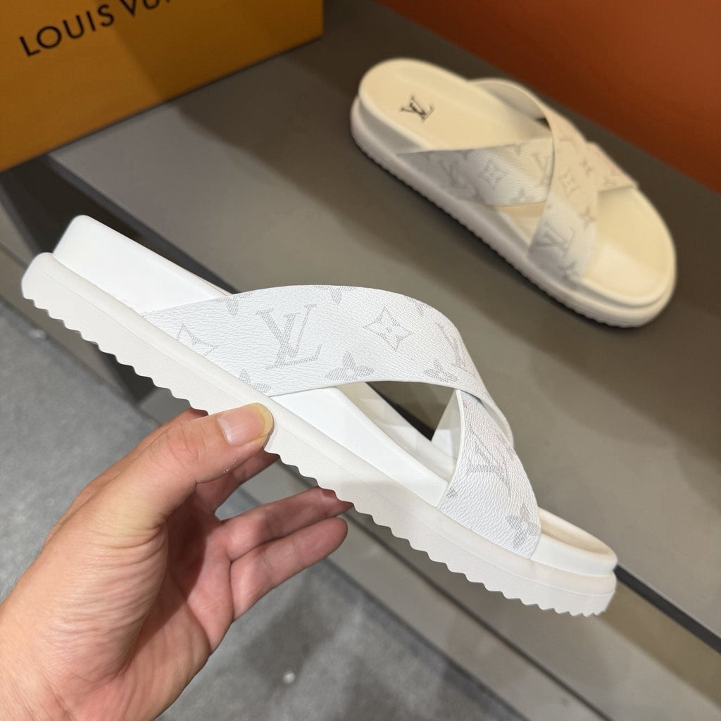Louis Vuitton Crossover Slide Sandals - Open-Toe, Slip-On Construction