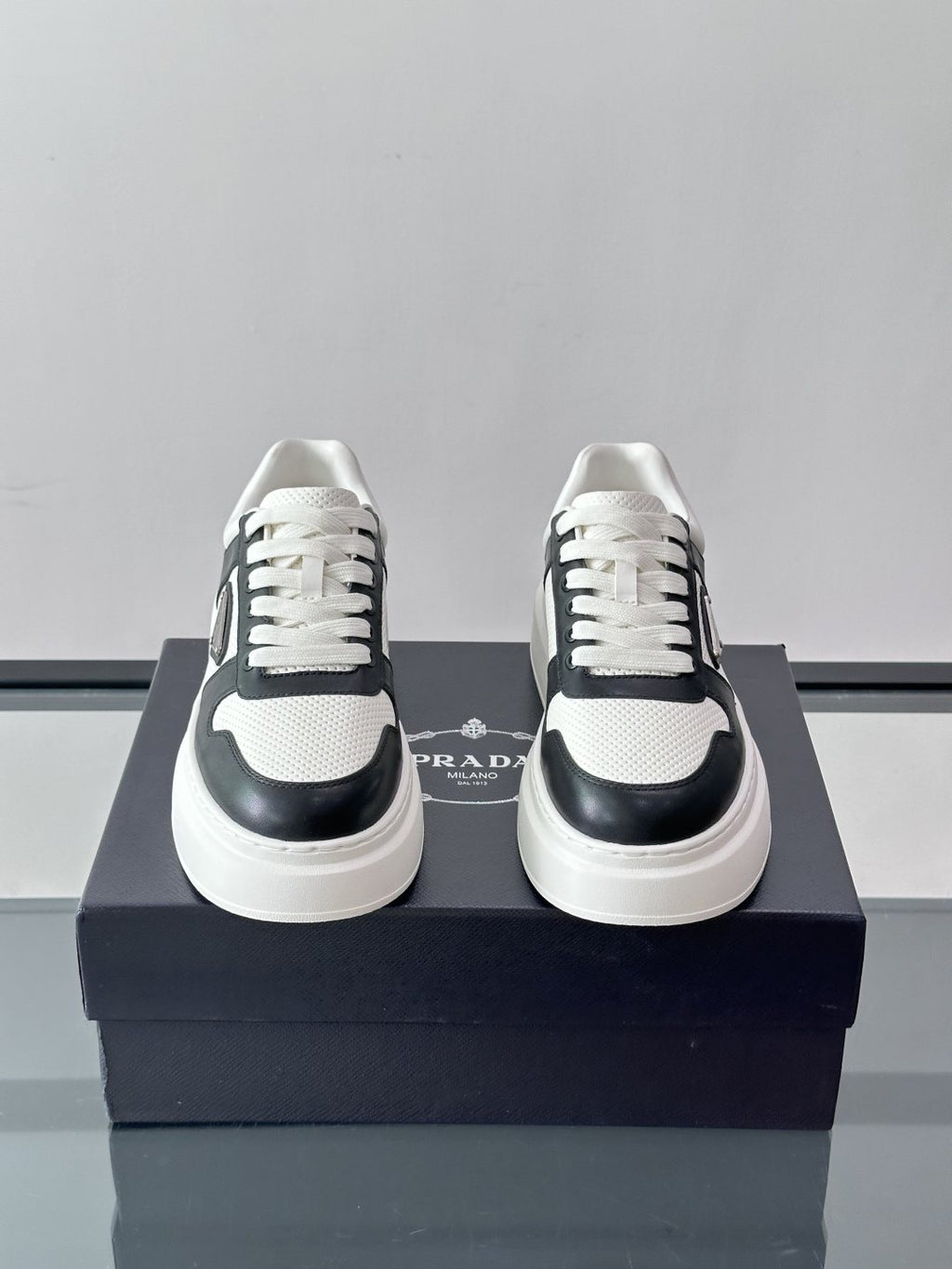 Prada Triangle Detail Low-Top Sneakers