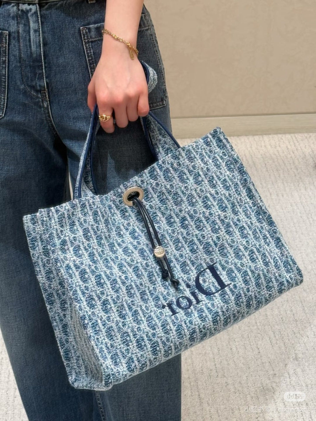 Dior Book Tote Blue Monogram Tote Bag