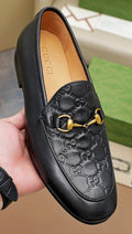 Gucci Black Embossed Loafers