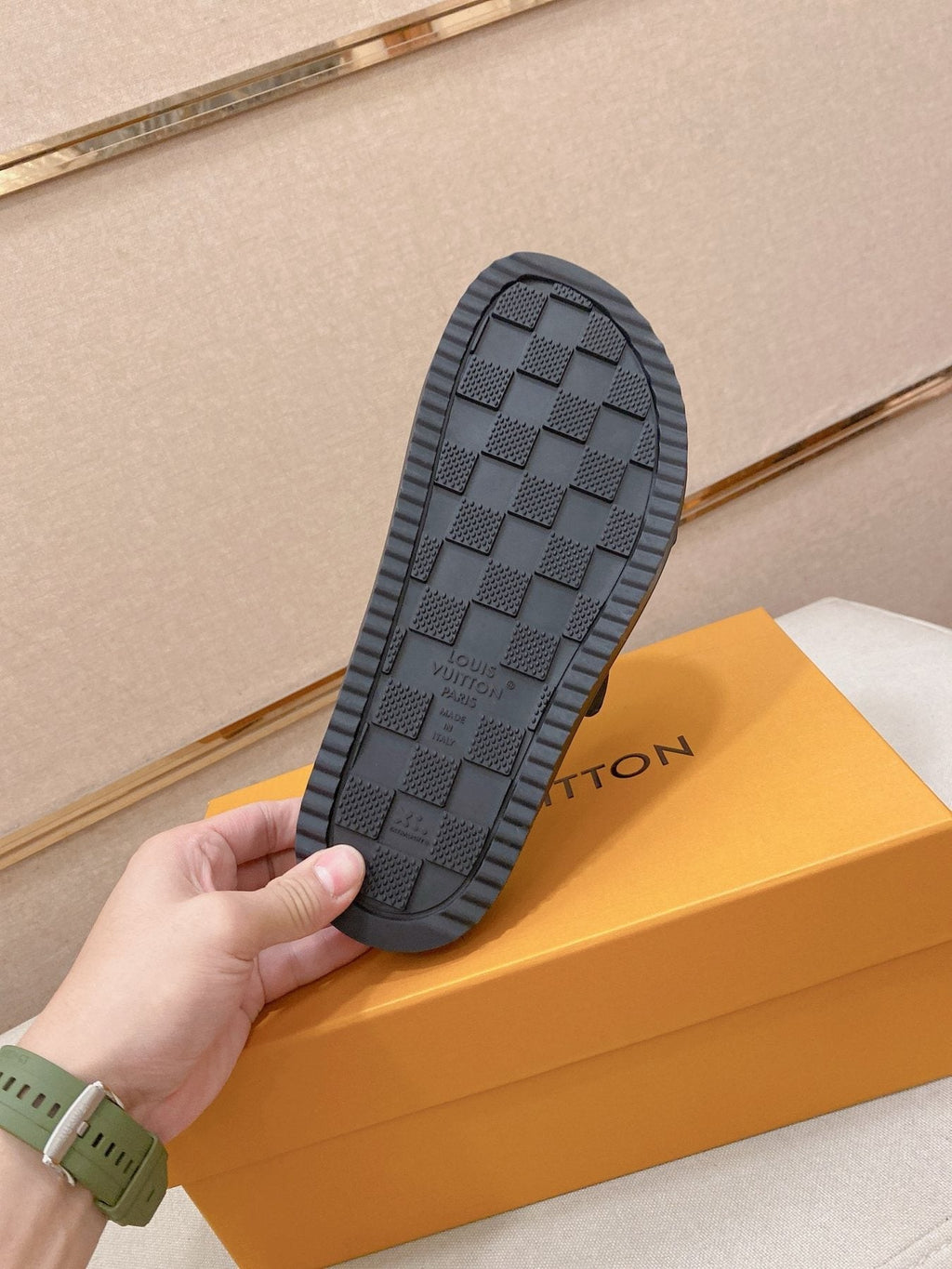 Louis Vuitton Men's Double-Buckle Slide Sandals