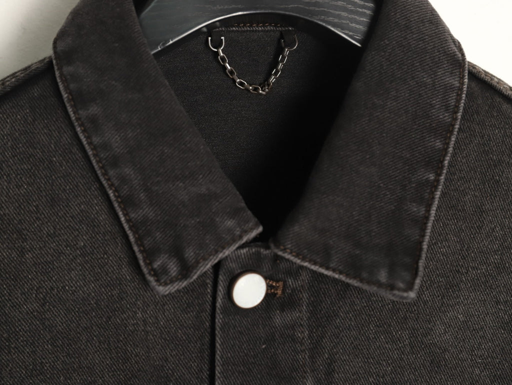 Louis Vuitton LV Chest-Motif Denim Jacket - Black